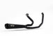 Black motorcycle exhaust on a white background